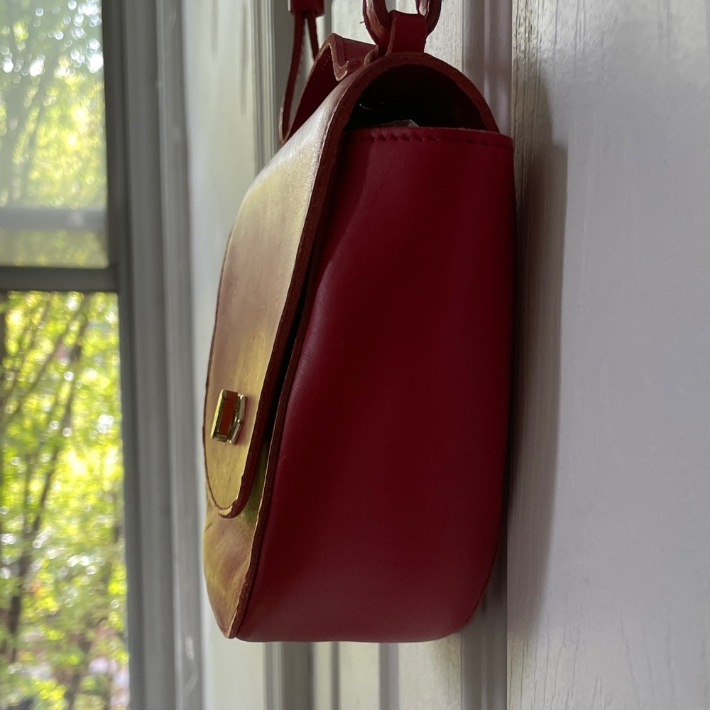 CLARE V ELODIE Tomato Red Bag - Picture 7 of 16